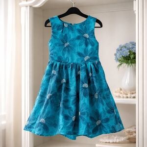 ADD-ON | Joe Fresh Toddler Girls Blue Floral Dress Sleeveless Size 2